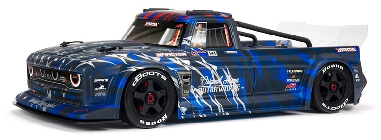 Arrma Infraction V2 6S BLX Brushless 1/7 RTR Electric 4WD Street Bash Truck (Blue) w/DX3 2.4GHz Radio, Smart ESC & AVC