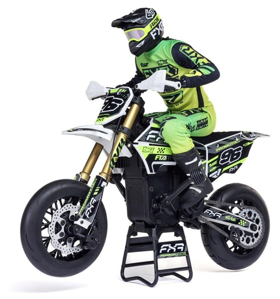 Losi Promoto-SM FXR Supermoto RTR 1/4 Brushless Motorcycle (White/FRX) w/2.4GHz Radio, Battery & Charger