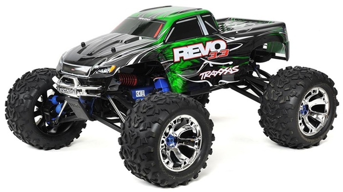 Traxxas Revo 3.3 4WD RTR Nitro Monster Truck w/TQi (Green) 2.4Ghz Radio, TSM, Batteries & DC Charger