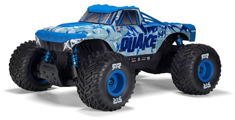 Arrma Quake 4S DSC 1/8 4WD RTR Brushless Monster Truck (White/Blue) w/2.4GHz Radio