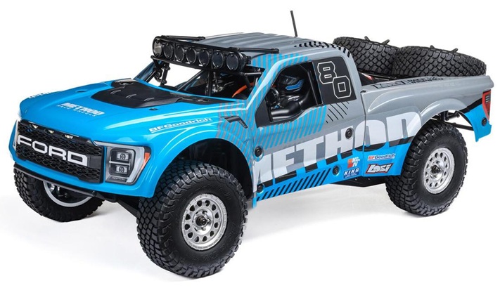 Losi Baja Rey 2.0 Ford F-150 Raptor 1/10 RTR 4WD Brushless Desert Truck (Method) w/2.4GHz Radio, AVC & SMART