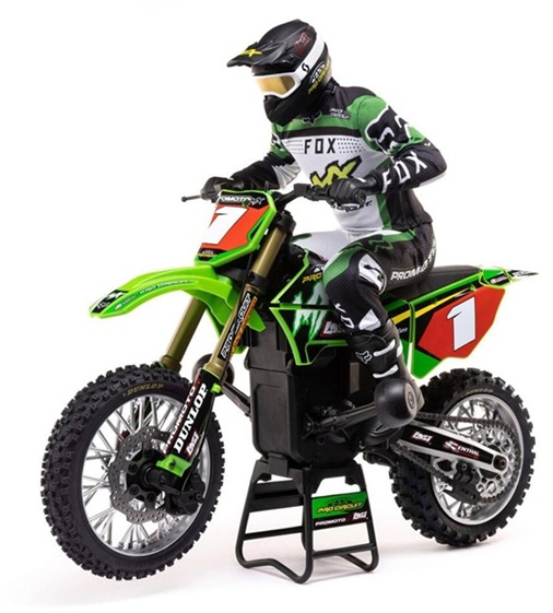 Losi Promoto-MX RTR 1/4 Brushless Dirt Bike (Pro-Circuit) w/2.4GHz DX3PM Radio, MS6X & Battery & Charger