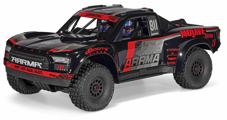 Arrma Mojave 6S EXB RTR Brushless 1/7 4WD Extreme Bash Desert Truck (Black/Red) w/2.4GHz Radio